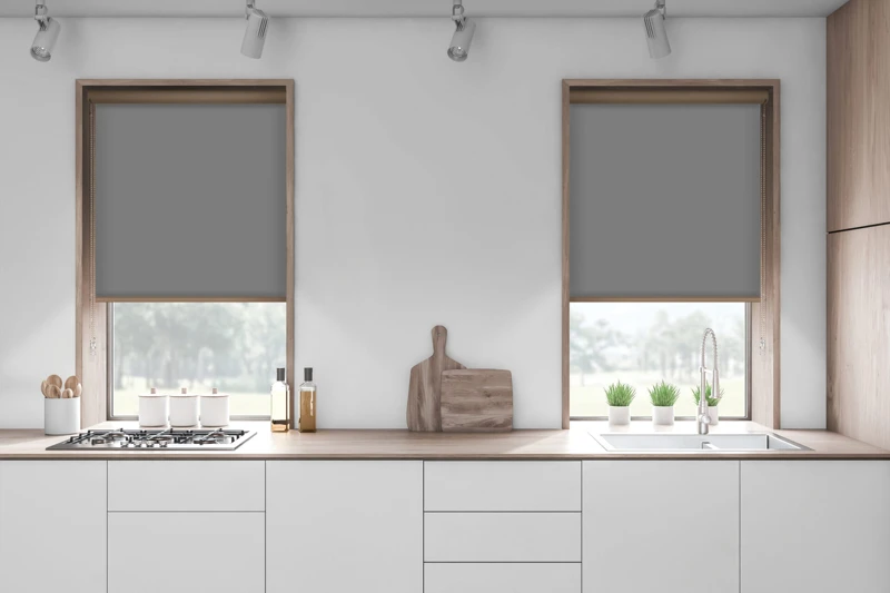 White kitchen countertops in loft room